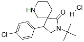 2-TERT-BUTYL-4-(4-CHLOROPHENYL)-2,7-DIAZASPIRO[4.5]DECAN-1-ONE HYDROCHLORIDE Struktur