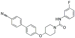 4-[(4'-CYANOBIPHENYL-4-YL)OXY]-N-(3-FLUOROPHENYL)PIPERIDINE-1-CARBOXAMIDE Struktur