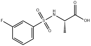 ALANINE, N-[(3-FLUOROPHENYL)SULFONYL]- Struktur