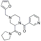 4-(2-FURYLMETHYL)-1-(PYRIDIN-3-YLCARBONYL)-2-(PYRROLIDIN-1-YLCARBONYL)PIPERAZINE Struktur