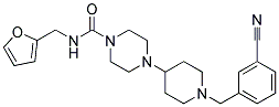 4-[1-(3-CYANOBENZYL)PIPERIDIN-4-YL]-N-(2-FURYLMETHYL)PIPERAZINE-1-CARBOXAMIDE Struktur