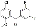 (5-CHLORO-2-METHOXY-PHENYL)-(3,5-DIFLUORO-PHENYL)-METHANONE Struktur