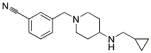 3-((4-[(CYCLOPROPYLMETHYL)AMINO]PIPERIDIN-1-YL)METHYL)BENZONITRILE Struktur