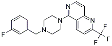 5-[4-(3-FLUOROBENZYL)PIPERAZIN-1-YL]-2-(TRIFLUOROMETHYL)-1,6-NAPHTHYRIDINE Struktur