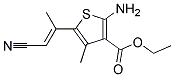 ETHYL 2-AMINO-5-(2-CYANO-1-METHYLVINYL)-4-METHYLTHIOPHENE-3-CARBOXYLATE Struktur