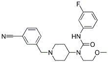 N-[1-(3-CYANOBENZYL)PIPERIDIN-4-YL]-N'-(3-FLUOROPHENYL)-N-(2-METHOXYETHYL)UREA Struktur