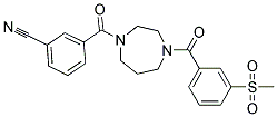 3-((4-[3-(METHYLSULFONYL)BENZOYL]-1,4-DIAZEPAN-1-YL)CARBONYL)BENZONITRILE