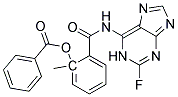 6-(2-BENZOYLOXYMETHYLBENZAMIDO)-2-FLUORO-1H-PURINE Struktur