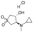 TRANS-4-(CYCLOPROPYLMETHYL-AMINO)-1,1-DIOXO-TETRAHYDROTHIOPHEN-3-OL HYDROCHLORIDE Struktur