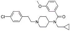 N-(1-[2-(4-CHLOROPHENYL)ETHYL]PIPERIDIN-4-YL)-N-(CYCLOPROPYLMETHYL)-3-METHOXYBENZAMIDE Struktur