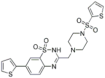 7-(2-THIENYL)-3-([4-(2-THIENYLSULFONYL)PIPERAZIN-1-YL]METHYL)-2H-1,2,4-BENZOTHIADIAZINE 1,1-DIOXIDE Struktur