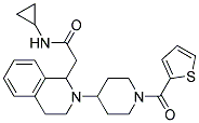 N-CYCLOPROPYL-2-(2-[1-(2-THIENYLCARBONYL)PIPERIDIN-4-YL]-1,2,3,4-TETRAHYDROISOQUINOLIN-1-YL)ACETAMIDE Struktur