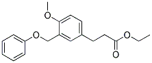 3-(4-METHOXY-3-PHENOXYMETHYL-PHENYL)-PROPIONIC ACID ETHYL ESTER Struktur