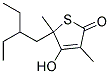 5-(2-ETHYL-BUTYL)-4-HYDROXY-3,5-DIMETHYL-5H-THIOPHEN-2-ONE Struktur