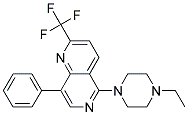 5-(4-ETHYLPIPERAZIN-1-YL)-8-PHENYL-2-(TRIFLUOROMETHYL)-1,6-NAPHTHYRIDINE Struktur