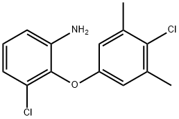 3-CHLORO-2-(4-CHLORO-3,5-DIMETHYLPHENOXY)ANILINE Struktur