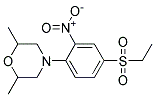 4-[4-(ETHYLSULFONYL)-2-NITROPHENYL]-2,6-DIMETHYLMORPHOLINE Struktur