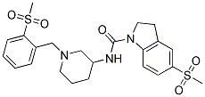 5-(METHYLSULFONYL)-N-(1-[2-(METHYLSULFONYL)BENZYL]PIPERIDIN-3-YL)INDOLINE-1-CARBOXAMIDE Struktur