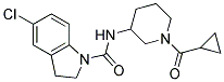 5-CHLORO-N-[1-(CYCLOPROPYLCARBONYL)PIPERIDIN-3-YL]INDOLINE-1-CARBOXAMIDE Struktur