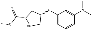 METHYL (2S,4S)-4-[3-(DIMETHYLAMINO)PHENOXY]-2-PYRROLIDINECARBOXYLATE Struktur