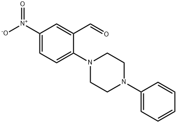 5-NITRO-2-(4-PHENYLPIPERAZINO)BENZENECARBALDEHYDE Struktur