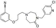 3-(3-(4-[(6-CHLOROPYRIDIN-3-YL)METHYL]-5-OXO-1,4-DIAZEPAN-1-YL)PROPOXY)BENZONITRILE Struktur