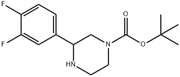 3-(3,4-DIFLUORO-PHENYL)-PIPERAZINE-1-CARBOXYLIC ACID TERT-BUTYL ESTER Struktur