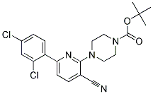 4-[3-CYANO-6-(2,4-DICHLORO-PHENYL)-PYRIDIN-2-YL]-PIPERAZINE-1-CARBOXYLIC ACID TERT-BUTYL ESTER Struktur