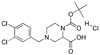 4-(3,4-DICHLORO-BENZYL)-PIPERAZINE-1,2-DICARBOXYLIC ACID 1-TERT-BUTYL ESTER HYDROCHLORIDE Struktur