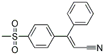 (E)-3-(4-METHANESULFONYL-PHENYL)-3-PHENYL-ACRYLONITRILE Struktur