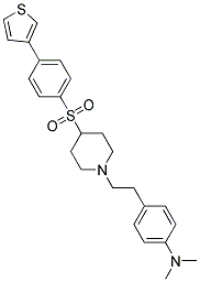 N,N-DIMETHYL-4-[2-(4-([4-(3-THIENYL)PHENYL]SULFONYL)PIPERIDIN-1-YL)ETHYL]ANILINE Struktur