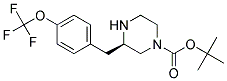 (R)-3-(4-TRIFLUOROMETHOXY-BENZYL)-PIPERAZINE-1-CARBOXYLIC ACID TERT-BUTYL ESTER Struktur