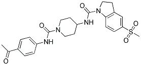 N-(1-([(4-ACETYLPHENYL)AMINO]CARBONYL)PIPERIDIN-4-YL)-5-(METHYLSULFONYL)INDOLINE-1-CARBOXAMIDE Struktur