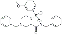 N,4-DIBENZYL-1-[(3-METHOXYPHENYL)SULFONYL]PIPERAZINE-2-CARBOXAMIDE Struktur