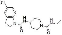 5-CHLORO-N-(1-[(ETHYLAMINO)CARBONYL]PIPERIDIN-4-YL)INDOLINE-1-CARBOXAMIDE Struktur