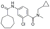 N-(CYCLOPROPYLMETHYL)-N-METHYL-4-(CYCLOHEPTYLCARBONYLAMINO)-2-CHLOROBENZAMIDE Struktur