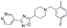 4-(5-[1-(5-FLUORO-2-METHYLBENZYL)PIPERIDIN-4-YL]-1,2,4-OXADIAZOL-3-YL)PYRIDAZINE Struktur