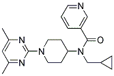 N-(CYCLOPROPYLMETHYL)-N-[1-(4,6-DIMETHYLPYRIMIDIN-2-YL)PIPERIDIN-4-YL]NICOTINAMIDE Struktur