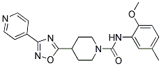 N-(2-METHOXY-5-METHYLPHENYL)-4-(3-PYRIDIN-4-YL-1,2,4-OXADIAZOL-5-YL)PIPERIDINE-1-CARBOXAMIDE Struktur