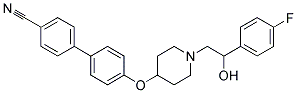 4'-((1-[2-(4-FLUOROPHENYL)-2-HYDROXYETHYL]PIPERIDIN-4-YL)OXY)BIPHENYL-4-CARBONITRILE Struktur