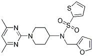 N-[1-(4,6-DIMETHYLPYRIMIDIN-2-YL)PIPERIDIN-4-YL]-N-(2-FURYLMETHYL)THIOPHENE-2-SULFONAMIDE Struktur