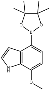 7-METHOXY-4-(4,4,5,5-TETRAMETHYL-1,3,2-DIOXABOROLAN-2-YL)-1H-INDOLE Struktur