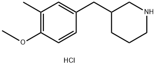 3-(4-METHOXY-3-METHYL-BENZYL)-PIPERIDINE HYDROCHLORIDE Struktur