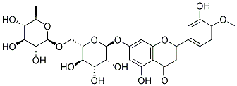 5-HYDROXY-2-(3-HYDROXY-4-METHOXY-PHENYL)-7-[(2S,3R,4R,5R,6S)-3,4,5-TRIHYDROXY-6-((2R,3R,4S,5S,6R)-3,4,5-TRIHYDROXY-6-METHYL-TETRAHYDRO-PYRAN-2-YLOXYMETHYL)-TETRAHYDRO-PYRAN-2-YLOXY]-CHROMEN-4-ONE Struktur