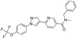 N-BENZYL-N-METHYL-6-[1-(4-TRIFLUOROMETHOXY-PHENYL)-1H-PYRAZOL-4-YL]-NICOTINAMIDE Struktur