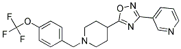 3-(5-(1-[4-(TRIFLUOROMETHOXY)BENZYL]PIPERIDIN-4-YL)-1,2,4-OXADIAZOL-3-YL)PYRIDINE Struktur