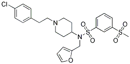 N-(1-[2-(4-CHLOROPHENYL)ETHYL]PIPERIDIN-4-YL)-N-(2-FURYLMETHYL)-3-(METHYLSULFONYL)BENZENESULFONAMIDE Struktur