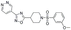 4-(5-(1-[(3-METHOXYPHENYL)SULFONYL]PIPERIDIN-4-YL)-1,2,4-OXADIAZOL-3-YL)PYRIDAZINE Struktur