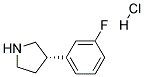 (S)-3-(3-FLUOROPHENYL)PYRROLIDINE HYDROCHLORIDE Struktur