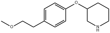 4-(2-METHOXYETHYL)PHENYL 3-PIPERIDINYL ETHER Struktur